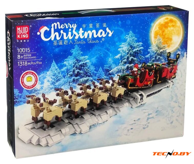 Конструктор Mould King Merry Christmas 10015 Моторизованные рождественские сани Санты - Изображение №1 — Интернет-Магазин TECNO.BY