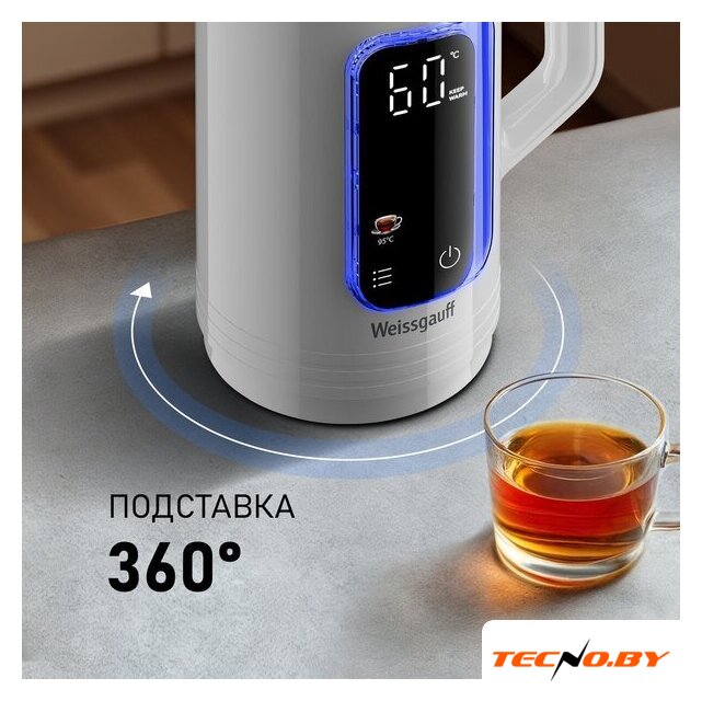 Электрический чайник Weissgauff WK 1520 Dw Touch BodyCool - Изображение №25 — Интернет-Магазин TECNO.BY