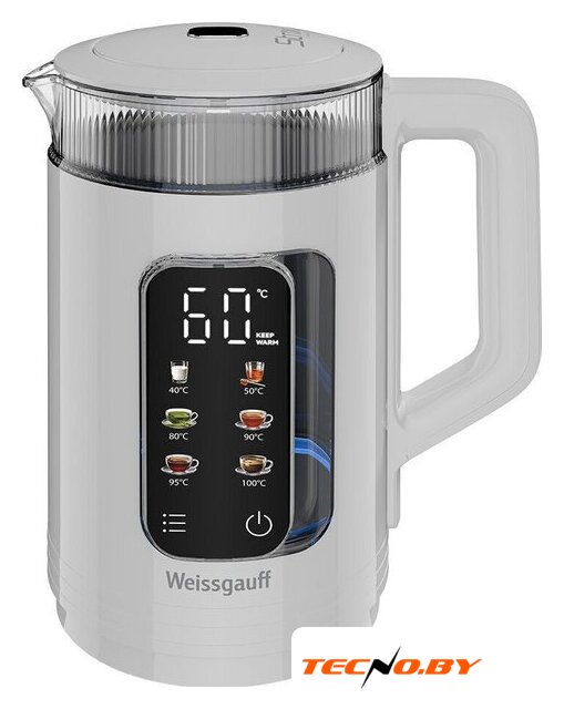Электрический чайник Weissgauff WK 1520 Dw Touch BodyCool - Изображение №2 — Интернет-Магазин TECNO.BY