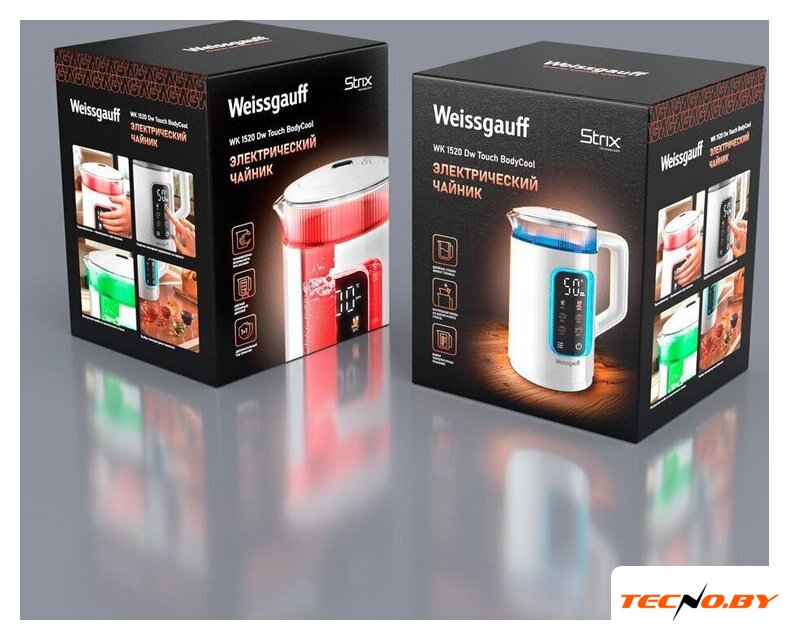 Электрический чайник Weissgauff WK 1520 Dw Touch BodyCool - Изображение №8 — Интернет-Магазин TECNO.BY
