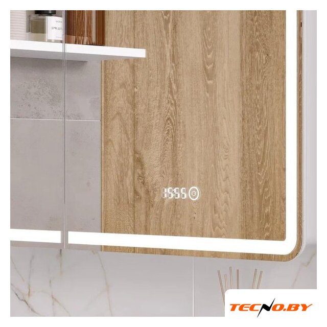  EQUIL Шкаф с зеркалом Nice LED 70 с часами - Изображение №5 — Интернет-Магазин TECNO.BY