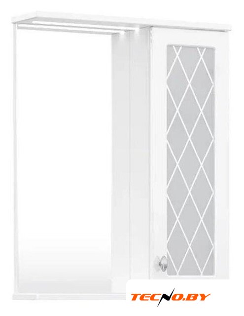  Volna Шкаф с зеркалом Milena 55 R (белый) - Изображение №1 — Интернет-Магазин TECNO.BY