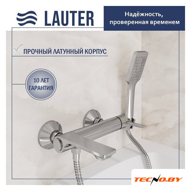 Смеситель Lauter Velvet 21СК6696С с лейкой Living Fleur 21S00126 - Изображение №1 — Интернет-Магазин TECNO.BY