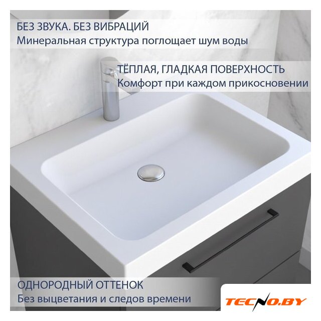 Умывальник Lauter Miletta 2161491PW (Pure White) - Изображение №3 — Интернет-Магазин TECNO.BY
