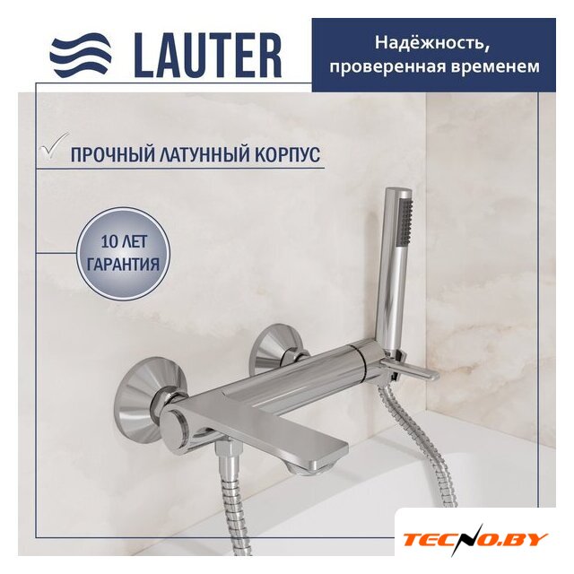 Смеситель Lauter Velvet 21СК6696С с лейкой Living Lily 21S10048 - Изображение №1 — Интернет-Магазин TECNO.BY