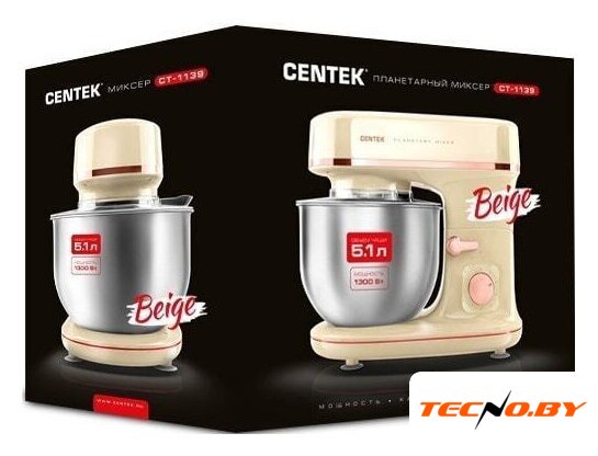 Планетарный миксер CENTEK CT-1139 (бежевый) - Изображение №5 — Интернет-Магазин TECNO.BY