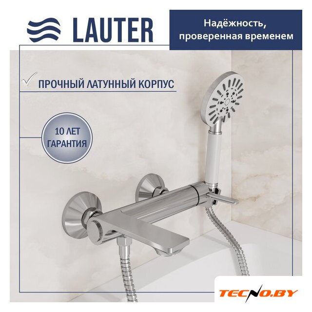 Смеситель Lauter Velvet 21СК6696С с лейкой Living Nevada 21S10146 - Изображение №1 — Интернет-Магазин TECNO.BY