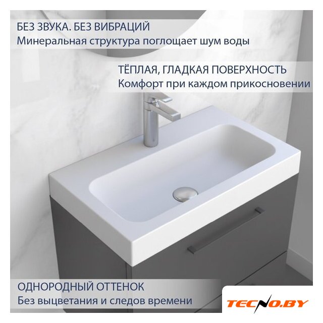 Умывальник Lauter Miletta 2161351PW (Pure White) - Изображение №3 — Интернет-Магазин TECNO.BY