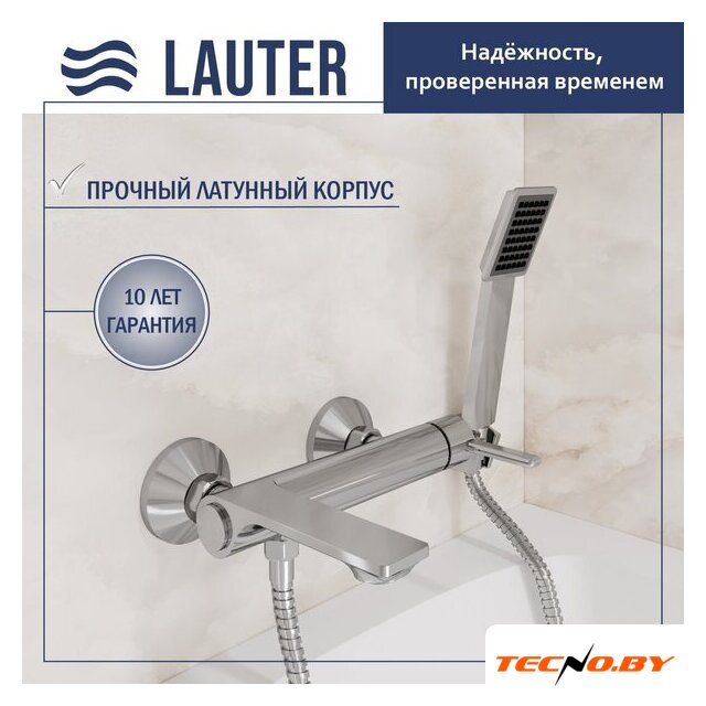 Смеситель Lauter Velvet 21СК6696С с лейкой Living Serene 21S00103 - Изображение №1 — Интернет-Магазин TECNO.BY