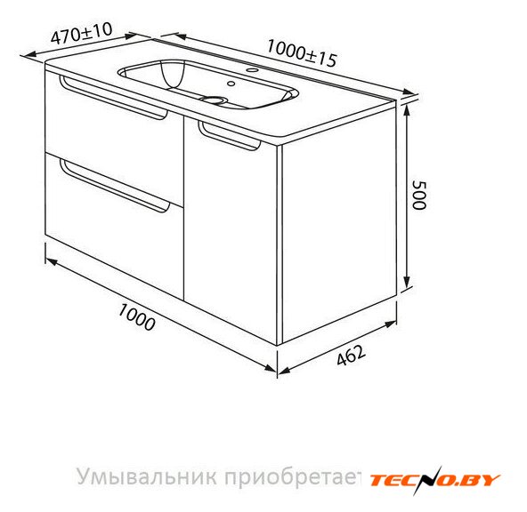  IDDIS Тумба под умывальник Edifice EDI10C0i95 - Изображение №14 — Интернет-Магазин TECNO.BY