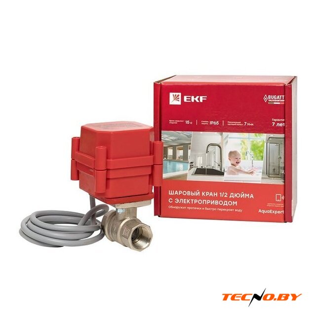 Умный электрический вентиль EKF PROxima AquaExpert 220V Шаровой кран с электроприводом 1/2 дюйма - Изображение №6 — Интернет-Магазин TECNO.BY