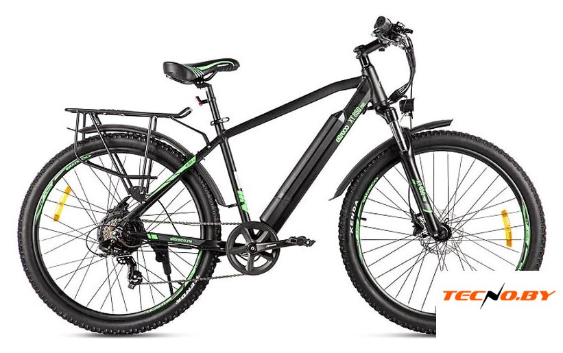 Электровелосипед Eltreco XT 850 Pro (черный/зеленый) - Изображение №1 — Интернет-Магазин TECNO.BY