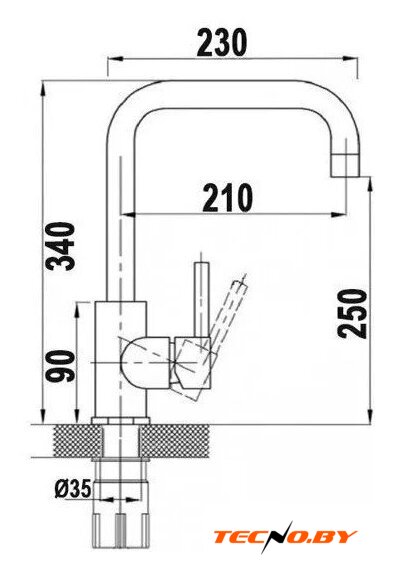 Смеситель Wisent WP49-098-4-30 - Изображение №5 — Интернет-Магазин TECNO.BY