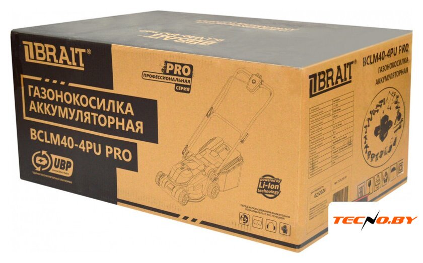 Газонокосилка Brait BCLM40-4PU PRO (с 2-мя АКБ) - Изображение №12 — Интернет-Магазин TECNO.BY