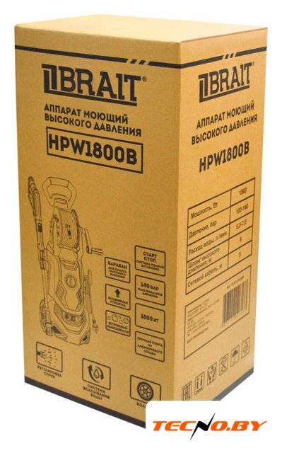 Мойка высокого давления Brait HPW 1800B - Изображение №15 — Интернет-Магазин TECNO.BY