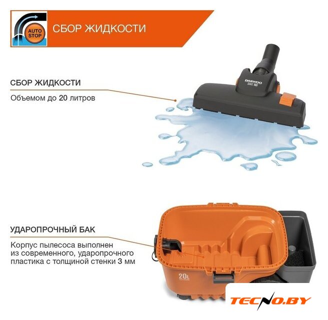 Пылесос Daewoo Power DAVC 2000 Home - Изображение №8 — Интернет-Магазин TECNO.BY