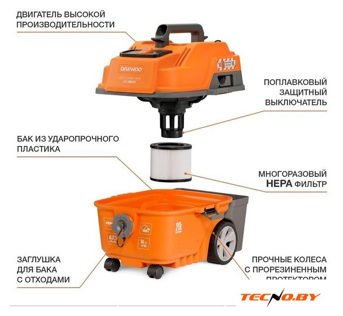 Пылесос Daewoo Power DAVC 2000 Home - Изображение №5 — Интернет-Магазин TECNO.BY