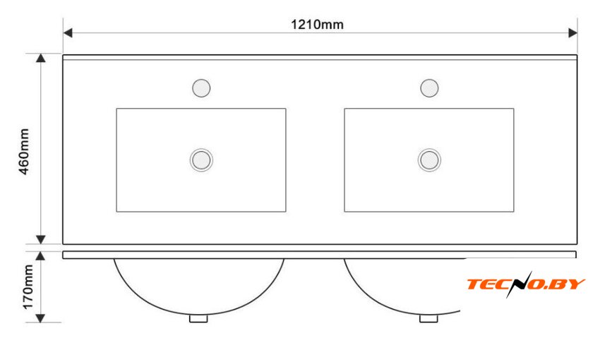  ЗОВ Тумба с умывальником Парма 120 P120LWP0MWHMC1A-OL120 (белый/белый галифакс) - Изображение №9 — Интернет-Магазин TECNO.BY