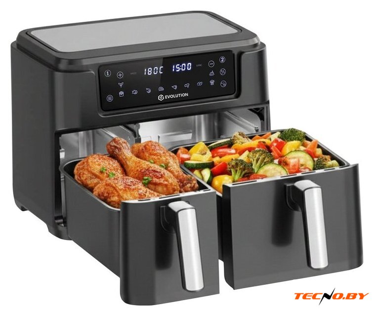 Аэрогриль (аэрофритюрница) Evolution AIRO 10600 Dual - Изображение №3 — Интернет-Магазин TECNO.BY