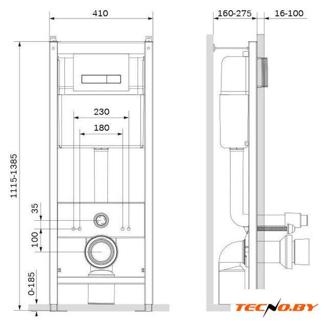 Унитаз подвесной Lauter Magdeburg 21103EC + AM.PM I012703.0251 (черный матовый) - Изображение №16 — Интернет-Магазин TECNO.BY
