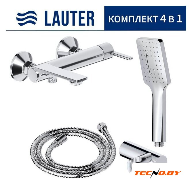 Смеситель Lauter Velvet 21СК6696С с лейкой Relexa Fleur 21S00126 - Изображение №1 — Интернет-Магазин TECNO.BY