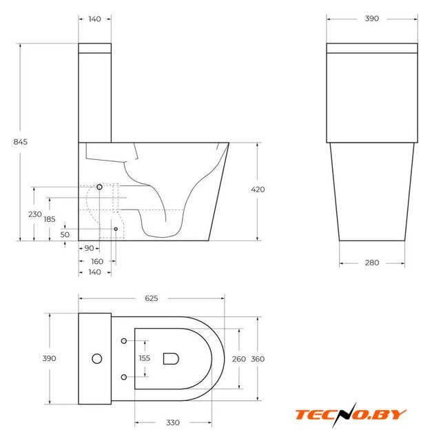 Унитаз напольный BelBagno BB2149CPR/SC (с сиденьем) - Изображение №10 — Интернет-Магазин TECNO.BY