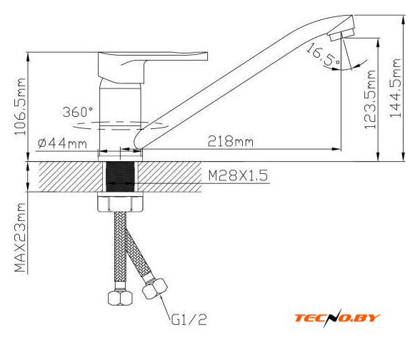 Смеситель Econoce EC0682 - Изображение №2 — Интернет-Магазин TECNO.BY