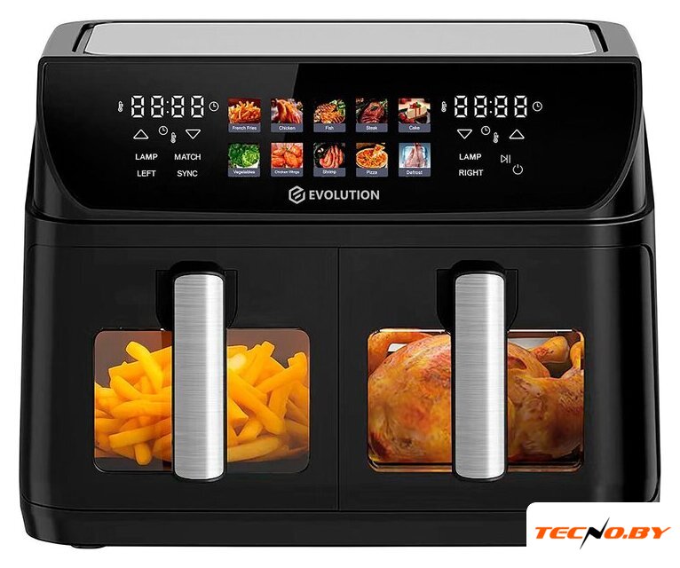 Аэрогриль (аэрофритюрница) Evolution AIRO 10400ТW Dual - Изображение №1 — Интернет-Магазин TECNO.BY