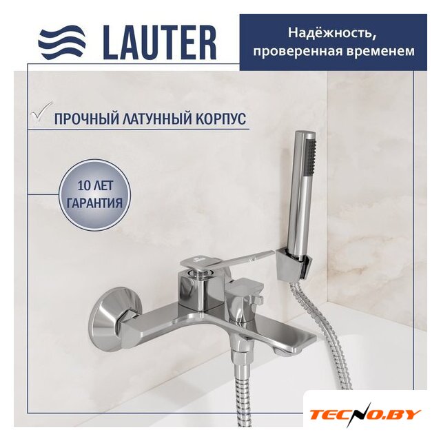 Смеситель Lauter Allure 21CK6618C с лейкой Living Lily 21S10048 - Изображение №1 — Интернет-Магазин TECNO.BY