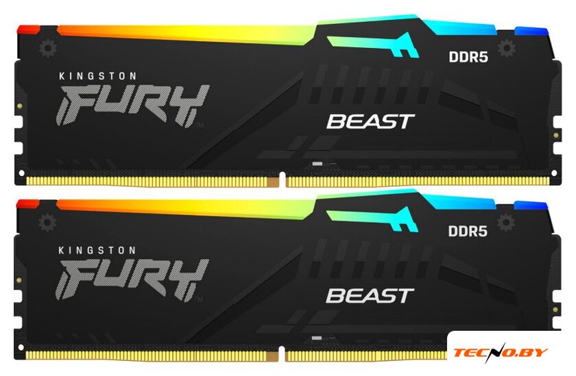 Оперативная память Kingston FURY Beast RGB 2x16ГБ DDR5 6400МГц KF564C32BBAK2-32 - Изображение №1 — Интернет-Магазин TECNO.BY