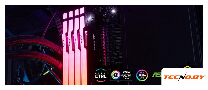 Оперативная память Kingston FURY Beast RGB 2x16ГБ DDR5 6400МГц KF564C32BBAK2-32 - Изображение №4 — Интернет-Магазин TECNO.BY