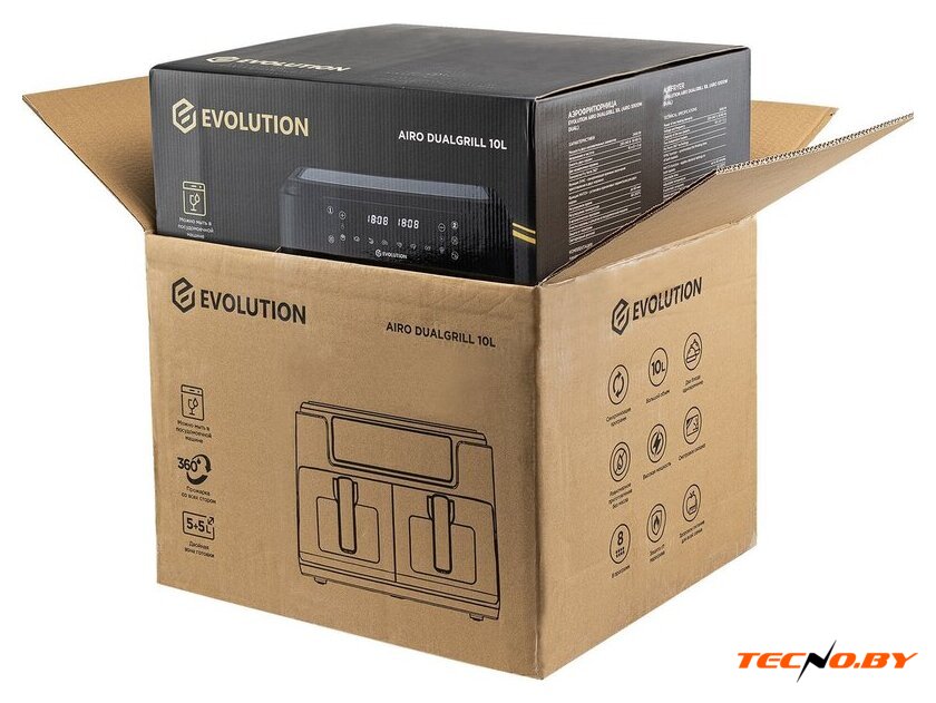 Аэрогриль (аэрофритюрница) Evolution AIRO 10100W Dual - Изображение №10 — Интернет-Магазин TECNO.BY