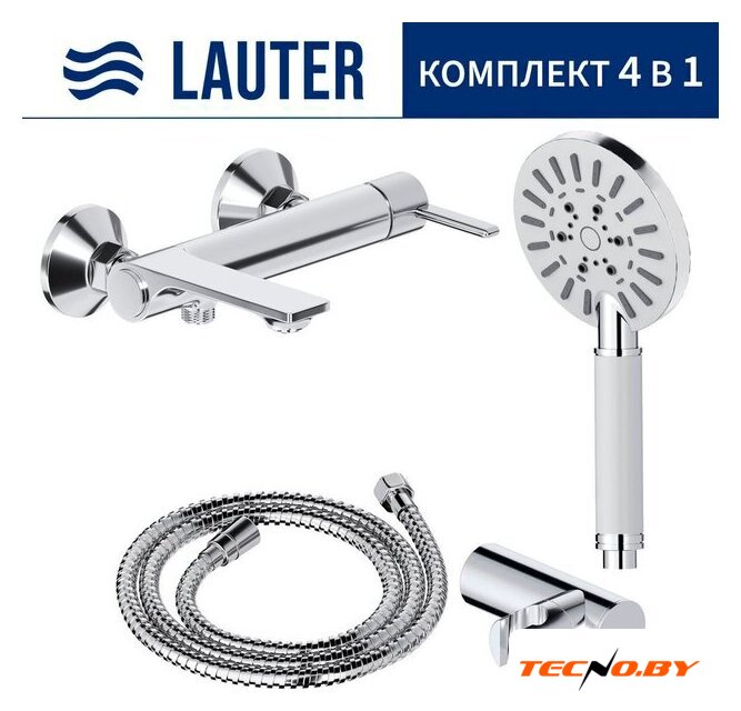 Смеситель Lauter Velvet 21СК6696С с лейкой Relexa Nevada 21S10146 - Изображение №1 — Интернет-Магазин TECNO.BY