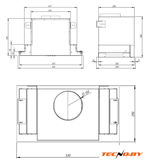 Кухонная вытяжка YOUQ Nami 1150 P 53 WH/IX (белый) - Изображение №9 — Интернет-Магазин TECNO.BY