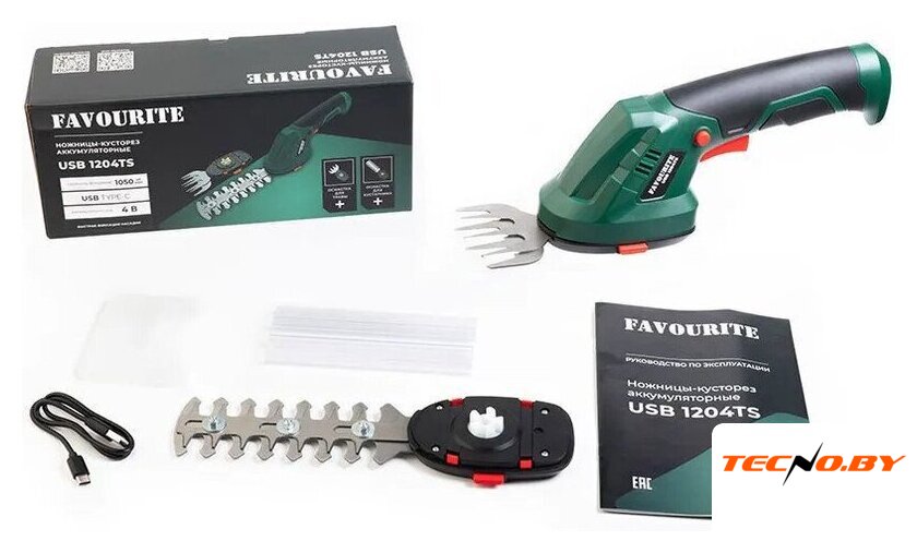 Кусторез + ножницы Favourite USB 1204TS (с 1-им АКБ) - Изображение №15 — Интернет-Магазин TECNO.BY