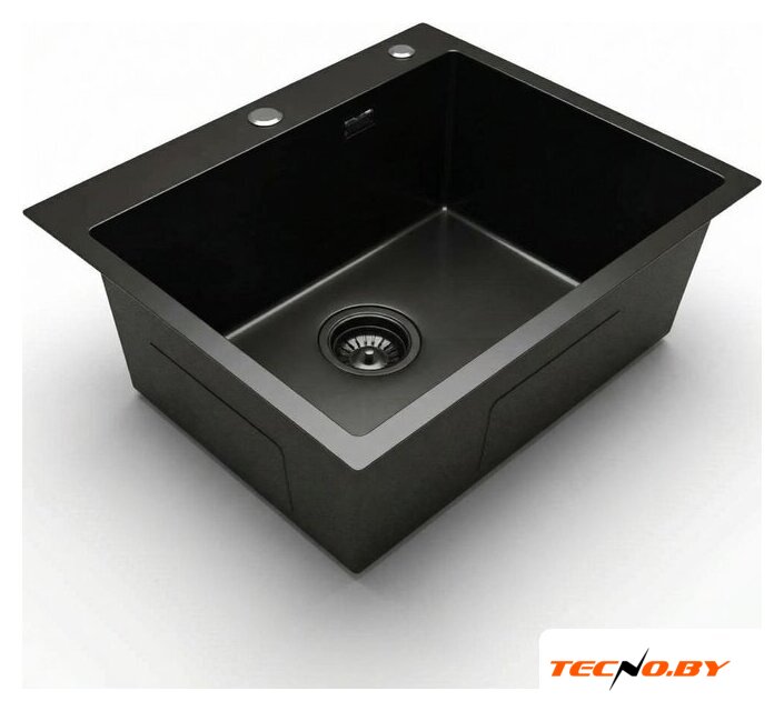 Кухонная мойка Blantek LS-5848STB Stone texture black - Изображение №1 — Интернет-Магазин TECNO.BY