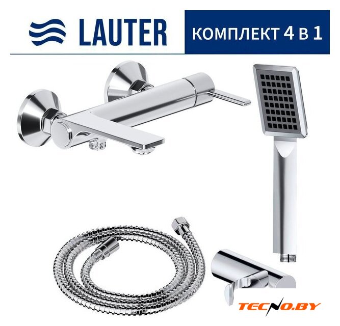 Смеситель Lauter Velvet 21СК6696С с лейкой Relexa Serene 21S00103 - Изображение №1 — Интернет-Магазин TECNO.BY