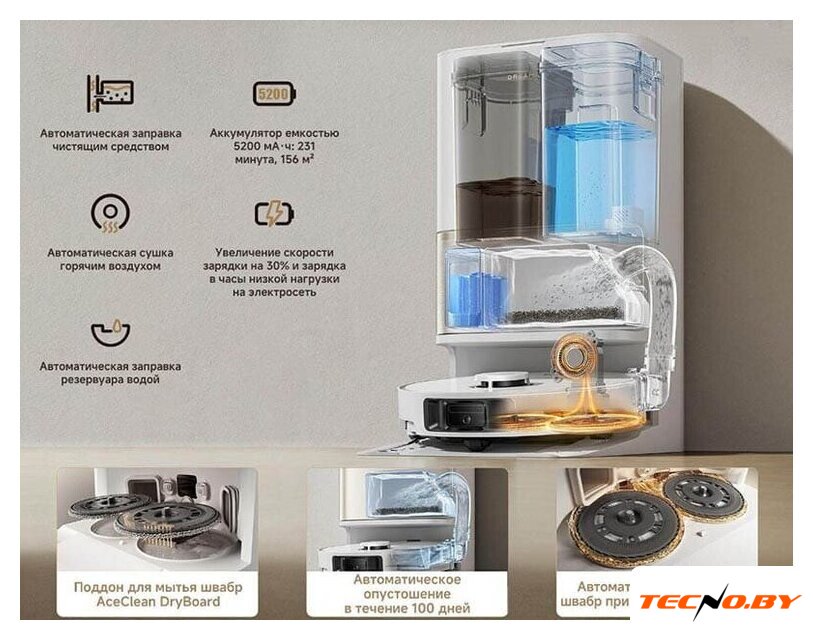 Робот-пылесос Dreame Robot Vacuum L50 Ultra CE RLL53SE (евровилка, белый) - Изображение №10 — Интернет-Магазин TECNO.BY