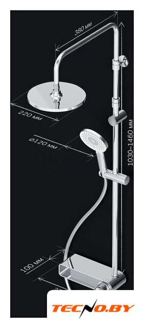 Душевая система  AM.PM X-Joy F0785A700 - Изображение №11 — Интернет-Магазин TECNO.BY