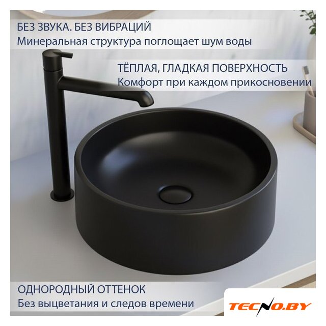 Умывальник Lauter Laguna 21L406DB (Deep Black) - Изображение №3 — Интернет-Магазин TECNO.BY