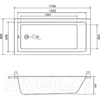 Lauter Athena 170x80 21090080 (с ножками и лицевым экраном) Image #15