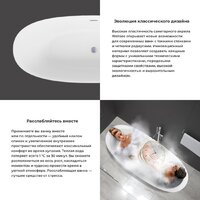 Wellsee Carefree Dove 168x73 23290101R (отдельностоящая ванна белый глянец, экран, ножки, сифон-автомат хром) Image #5