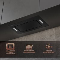 Кухонная вытяжка Weissgauff Intense 600 Touch Black Glass - Превью изображения №3 — Интернет-Магазин TECNO.BY