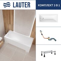 Lauter Bianca 140 21207140 (с ножками и сифоном 21Y11010 хром)