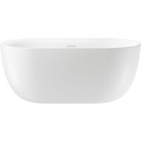 Wellsee Chic Riviera 149x78 236801002 (отдельностоящая ванна белый глянец, экран, ножки, сифон-автомат глянцевый белый)