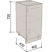 Артём-Мебель 400мм СН-114.02 (ДСП бетон спаркс) Image #4