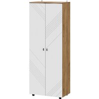 Mio Tesoro Байкал двухстворчатый комбинированный (дуб золотистый/белый матовый)