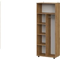 Mio Tesoro Байкал двухстворчатый комбинированный (дуб золотистый/белый матовый) Image #2