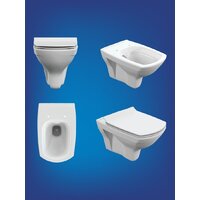 Унитаз подвесной Cersanit Carina New Clean On с инстал. Link Pro (с кнопкой Corner 64108 хром глянцевый) - Превью изображения №10 — Интернет-Магазин TECNO.BY