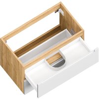 ЗОВ Тумба под умывальник Дион 80 D80LHO0M9003MKV5-LDSPW (белый матовый/дуб) Image #11